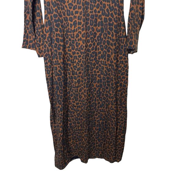 NWT Mara Hoffman Naliyah Maxi Brown Leopard Dress sz 2 - Picture 4 of 9